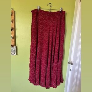 Unlabeled Reversible Red Floral Maxi Skirt